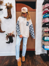 Load image into Gallery viewer, Chayce Checkered Denim Hoodie
