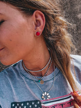 Load image into Gallery viewer, Red Stud Earrings
