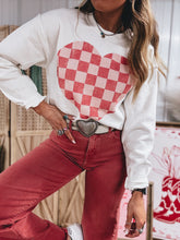 Load image into Gallery viewer, Checkered Heart Crew
