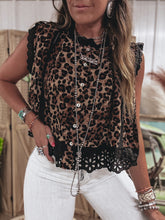 Load image into Gallery viewer, Leopard Lace Top
