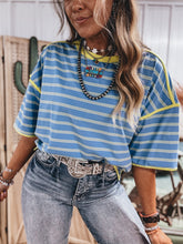 Load image into Gallery viewer, Breezy Top (Blue/Neon)
