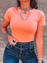 Load image into Gallery viewer, Kelly Cropped Tee (Coral)
