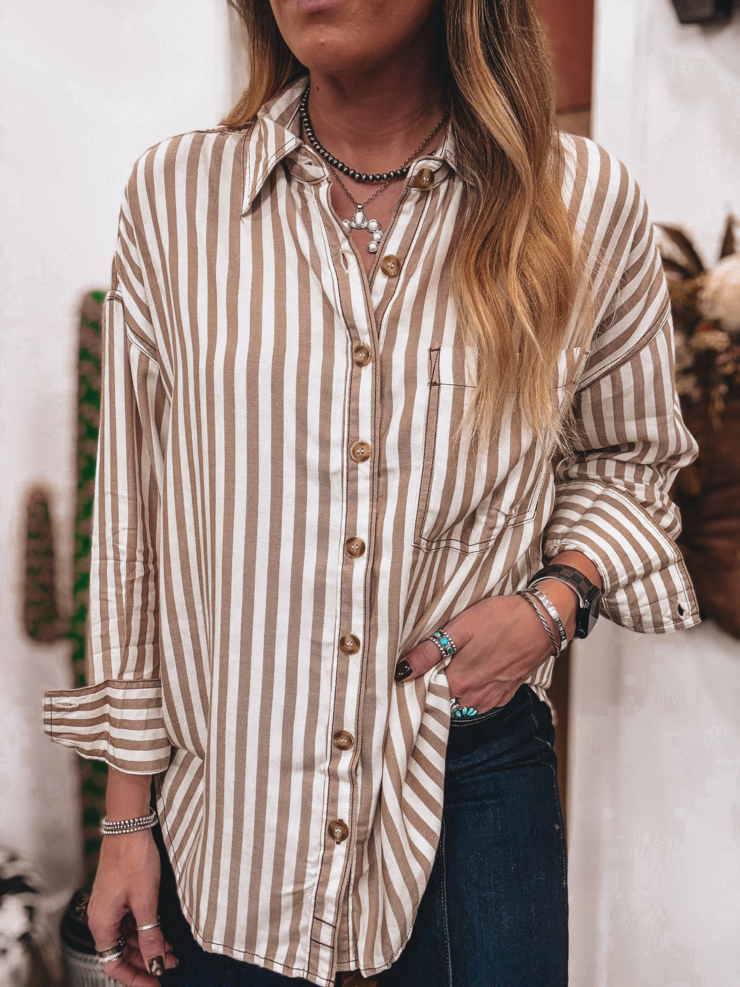 Emmett Button Up (Tan)