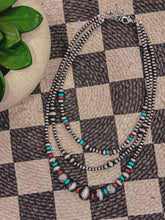 Load image into Gallery viewer, Trina Necklace (Turq/Brown)
