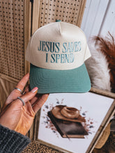 Load image into Gallery viewer, Jesus Saves Hat (Sage)
