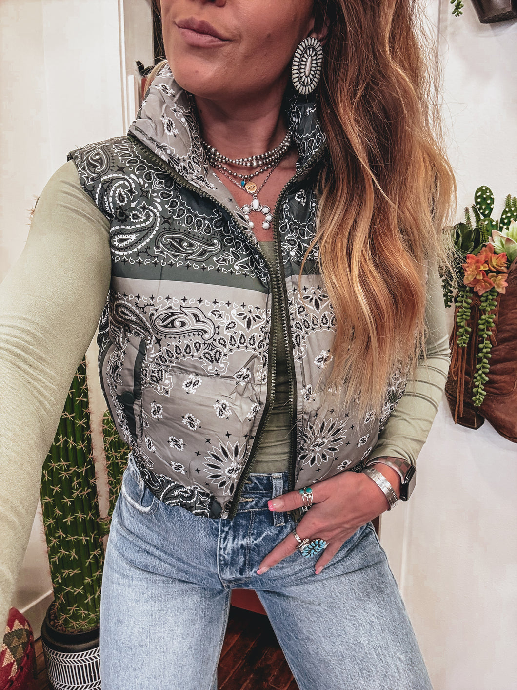 Patton Paisley Vest (Green)