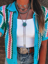 Load image into Gallery viewer, Tirza Bolo Necklace (Turquoise)
