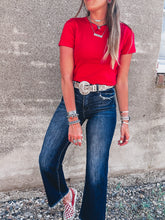 Load image into Gallery viewer, Kelly Cropped Tee (Red)
