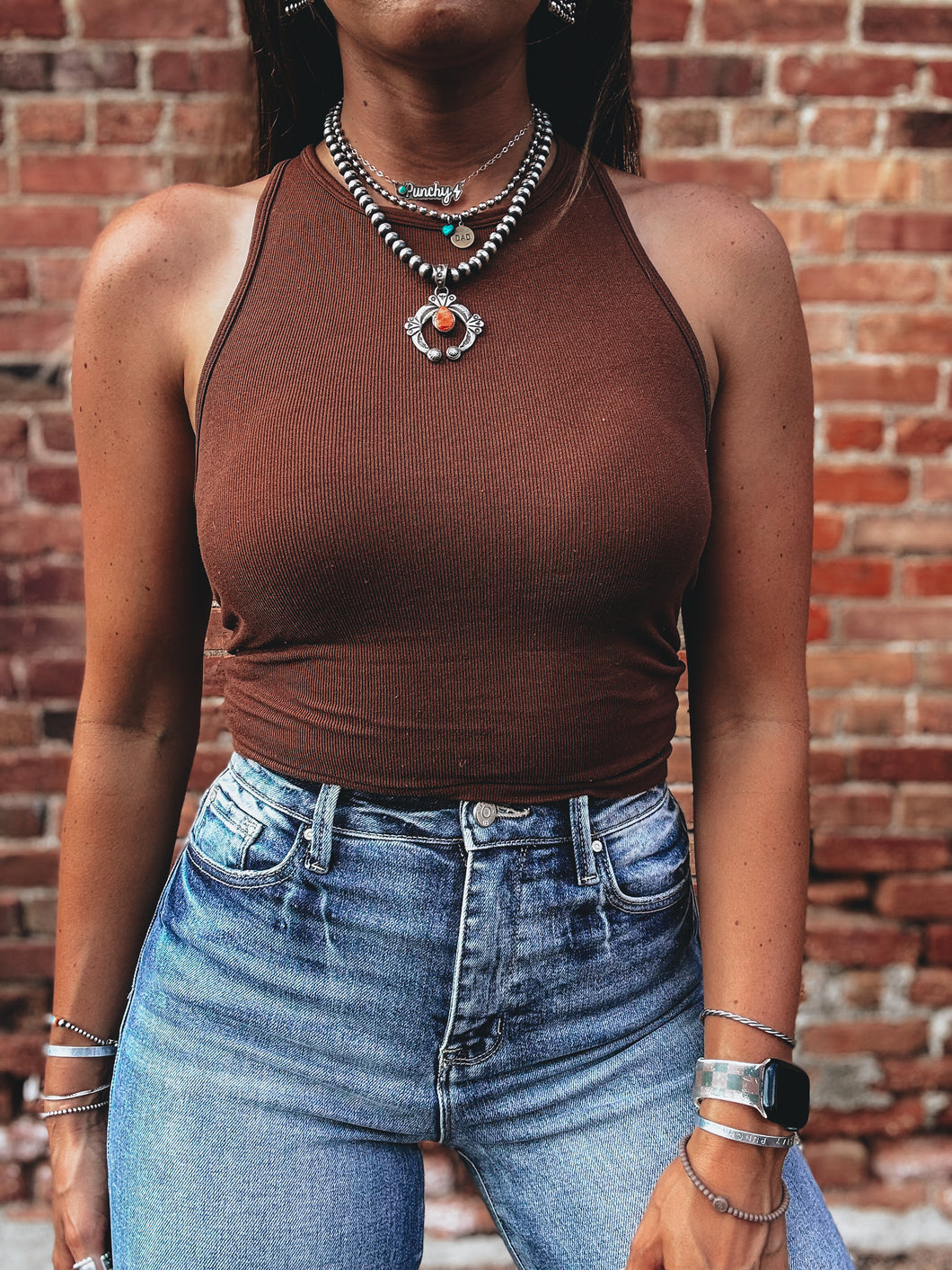 Carlee Crop (Brown)