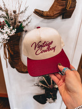 Load image into Gallery viewer, Vintage Cowboy Hat (Crimson)
