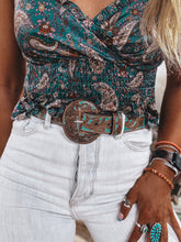 Load image into Gallery viewer, Sterling Belt (Brown/Turq)
