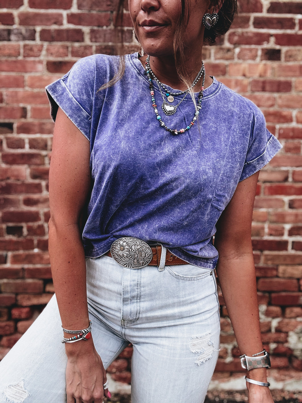 Trulee Tee (Vintage Indigo)