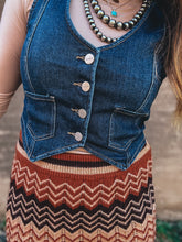 Load image into Gallery viewer, Collins Denim Vest (Dark)
