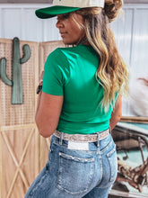 Load image into Gallery viewer, Kelly Cropped Tee (Green)
