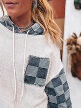 Load image into Gallery viewer, Chayce Checkered Denim Hoodie
