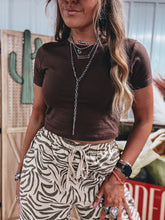 Load image into Gallery viewer, Kelly Cropped Tee (Brown)
