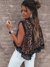 Load image into Gallery viewer, Leopard Lace Top

