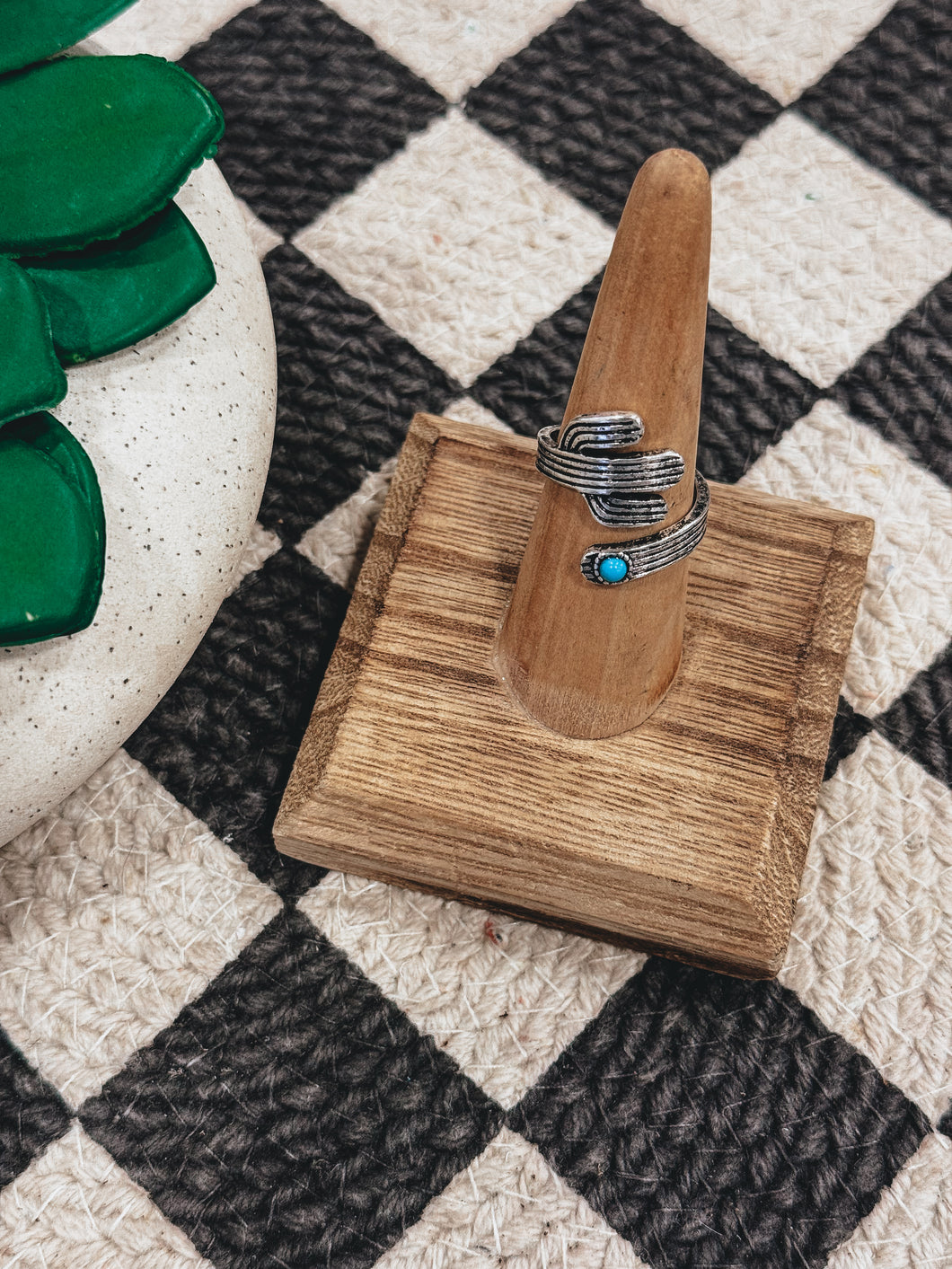 Cactus Wrap Ring (Turquoise)