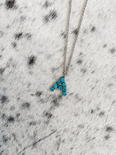 Load image into Gallery viewer, Turquoise Initial Necklace
