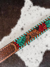 Load image into Gallery viewer, Tropical Forest Leather Belt
