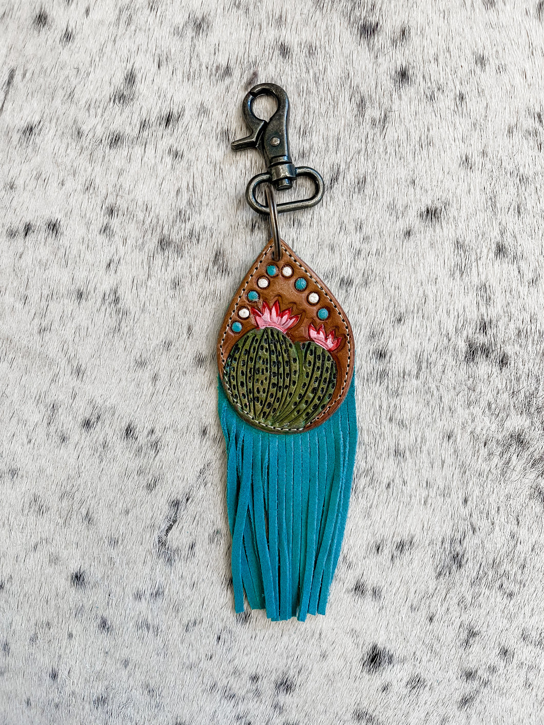 Blooming Cactus Keychain